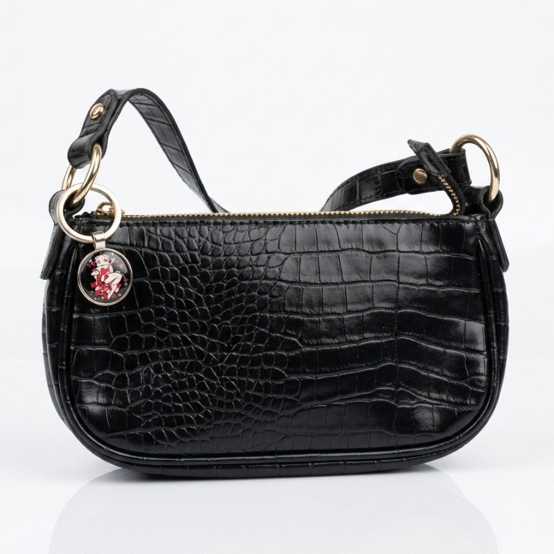 Black crocodile pattern Hand carry