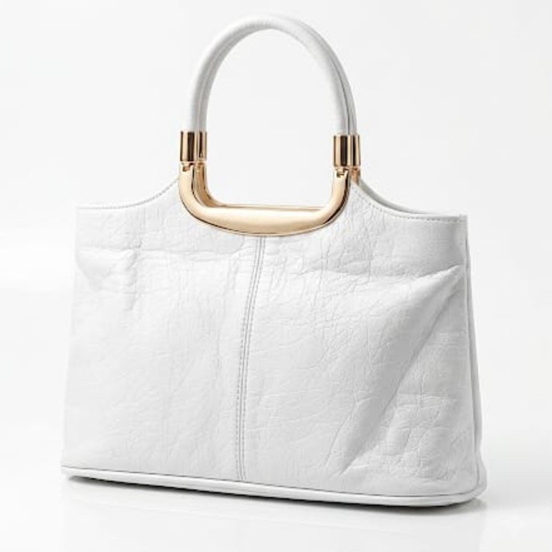 Beautiful white soft leather Hand carry bag