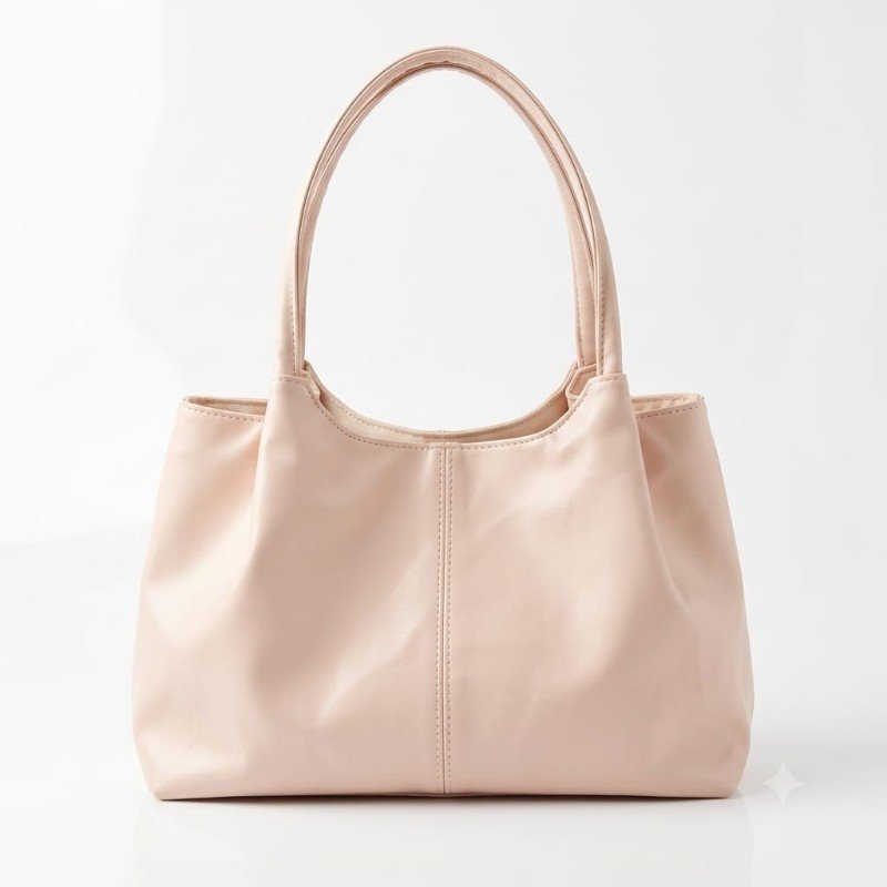 Peachy pink colour hand bag