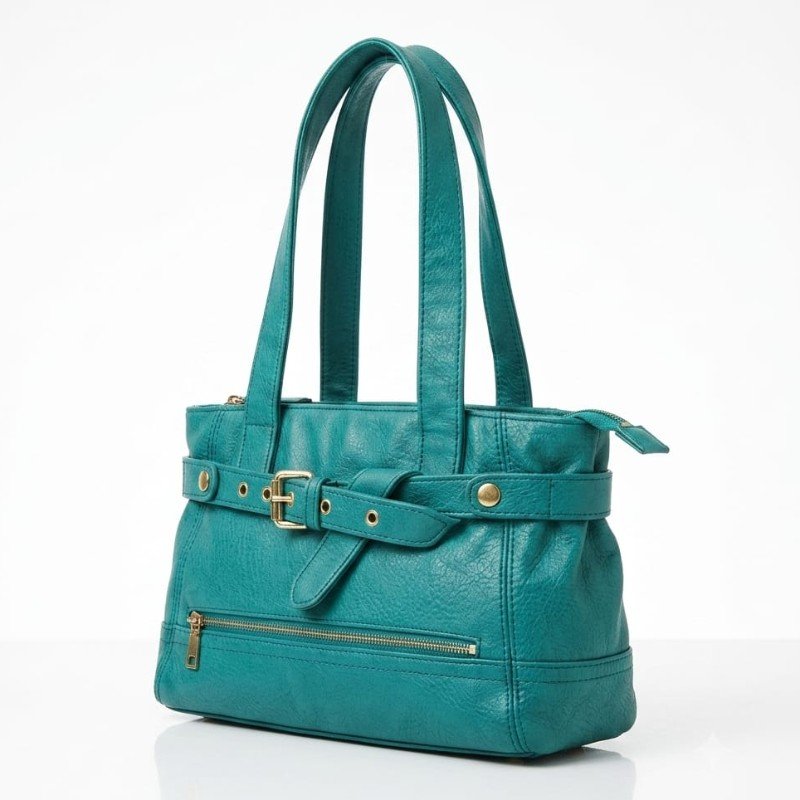Sea green medium size hand bag