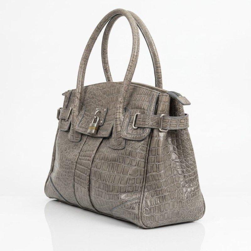 Crocodile jelly leather  hand bag