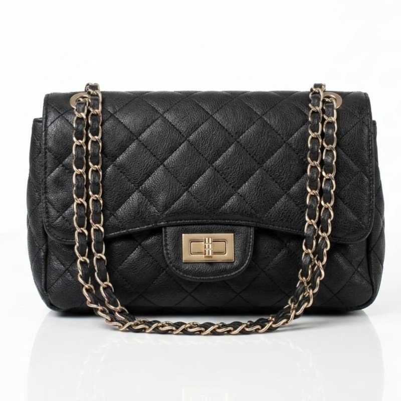 Simple Diamond Design Quilted Handbag