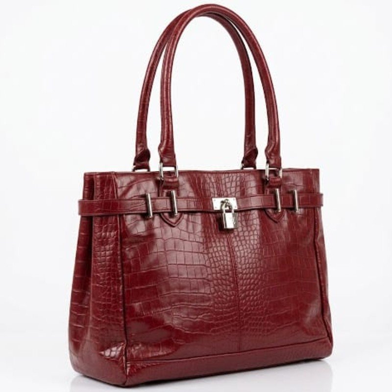 Red stylish handbag