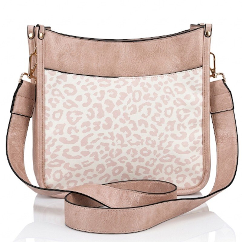 Dual contrast leather crossbody