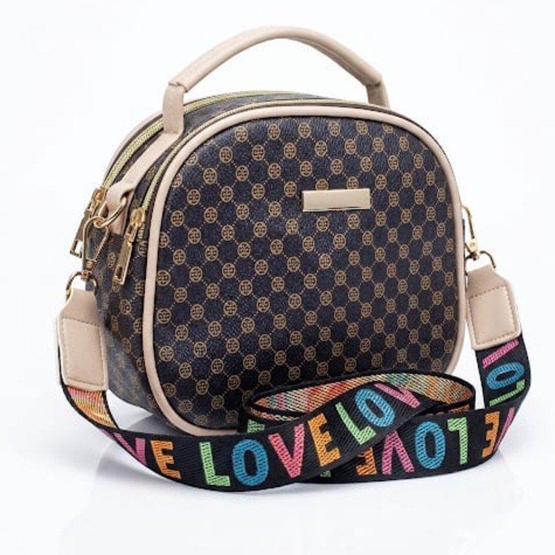 Girls Simple Fashion Diamond Letters Printed Crossbody