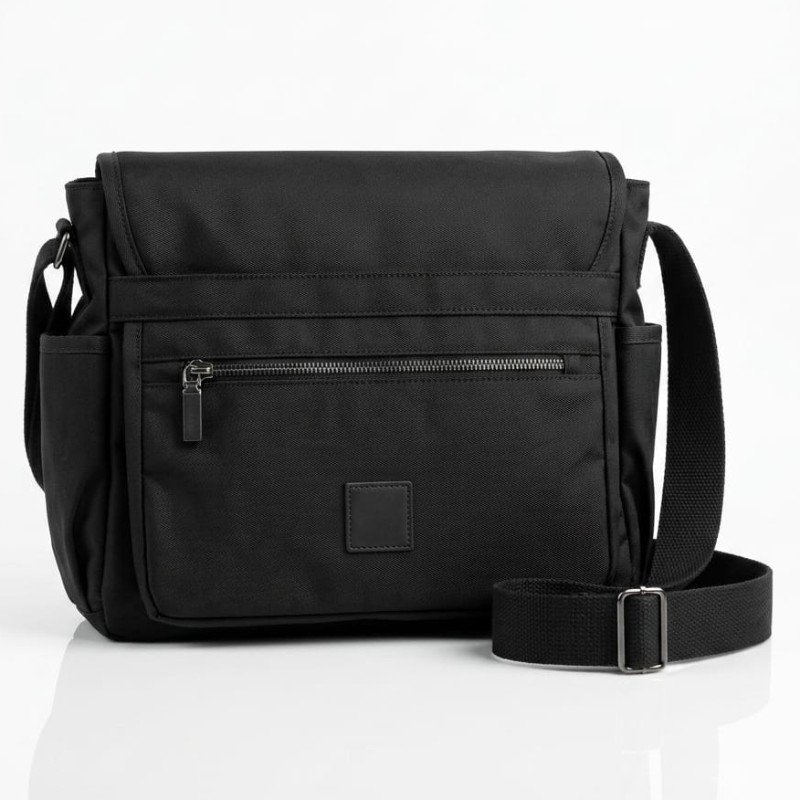 Angel black unisex crossbody