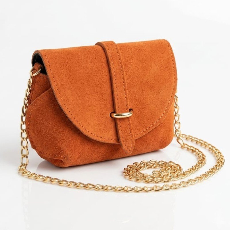 Rose Poudré Mini Suede Crossbody Bag