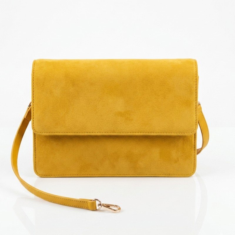 mustard yellow suede crossbody