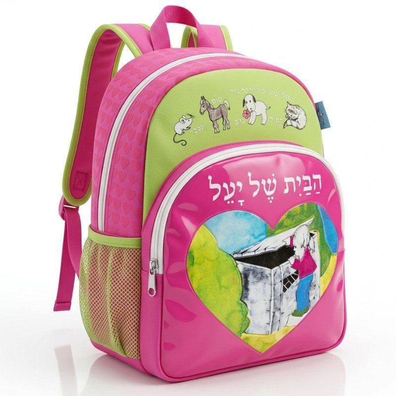 "HaBayit Shel Yael" Pink Kids School Backpack