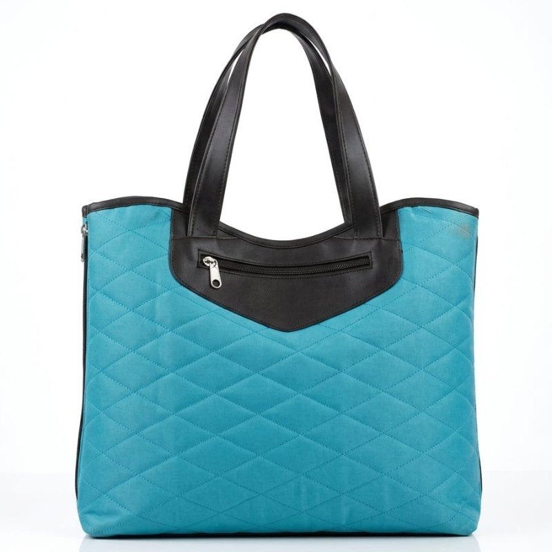 Blue quilted pattern Handbag