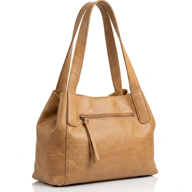 Premium Tan Leather Shoulder Bag