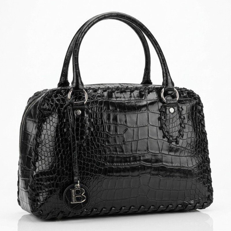 Bluaggi black crocodile jelly hand bag