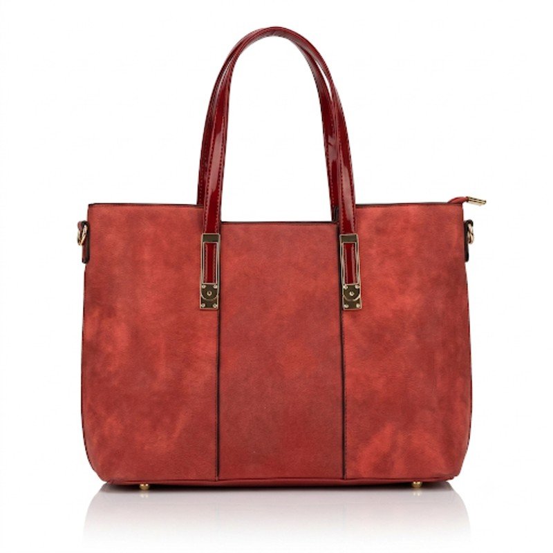 Red marble print stylish hand bag