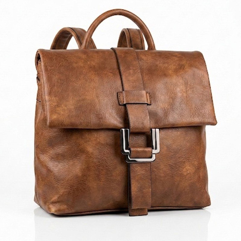 Chocolatey brown leather stylish Bagpack