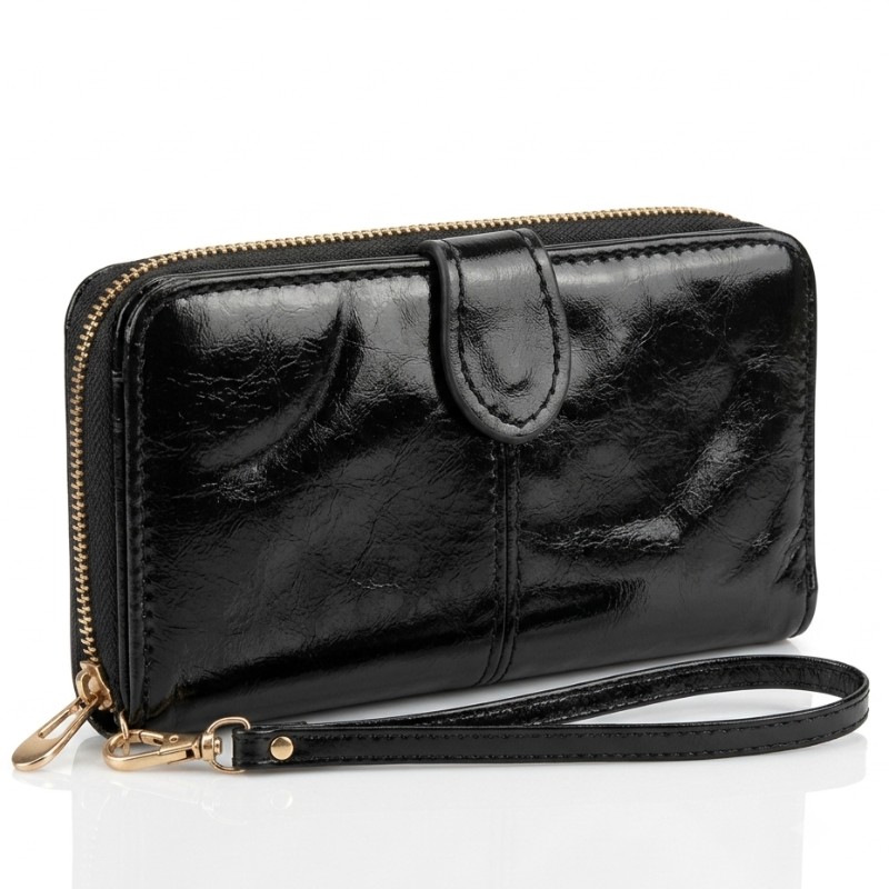 Premium Black Wristlet Wallet