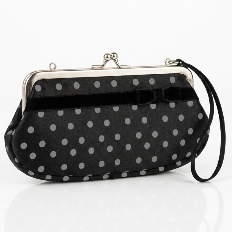 Retro Chic Polka Dot Clutch