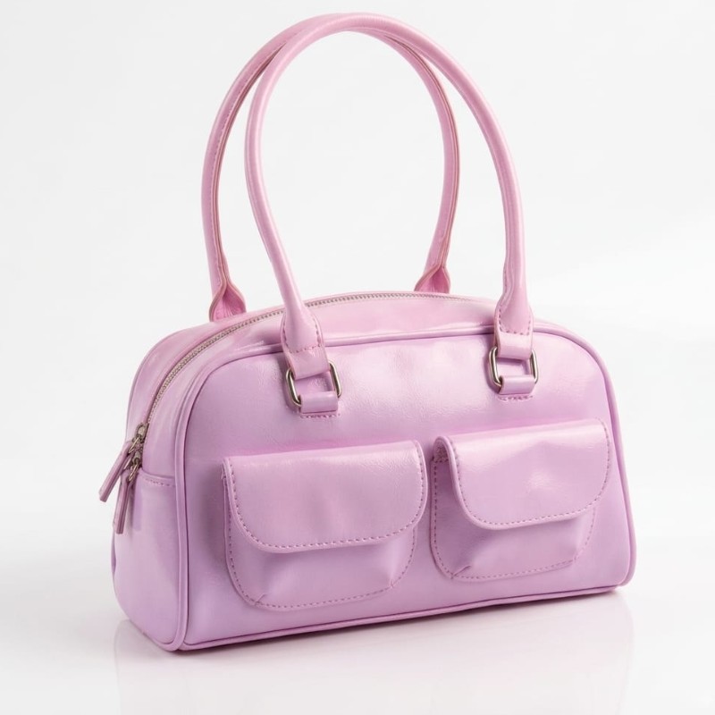 Beautiful stylish soft pink colour hand carry bag