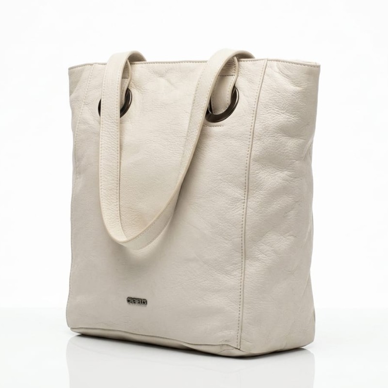 Premium Cream Leather Tote Bag for Women
