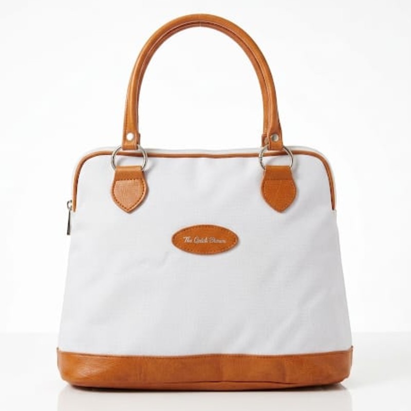 Velka kabelka branded white + leather Handbag