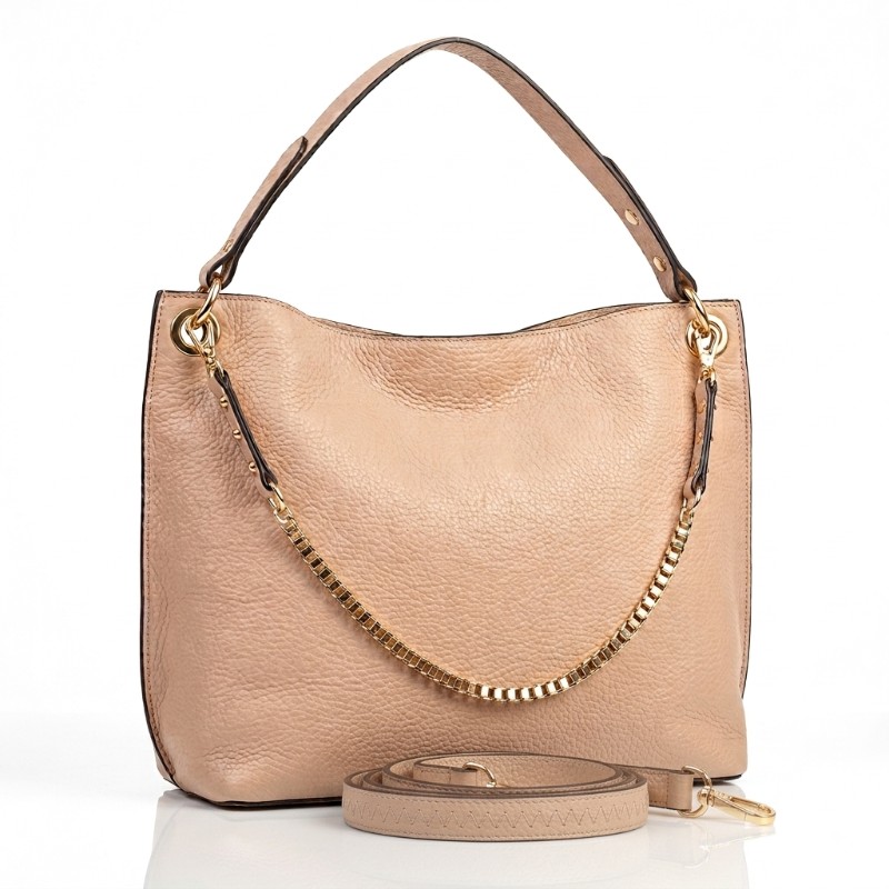 slouchy parfoise branded hobo-style bag
