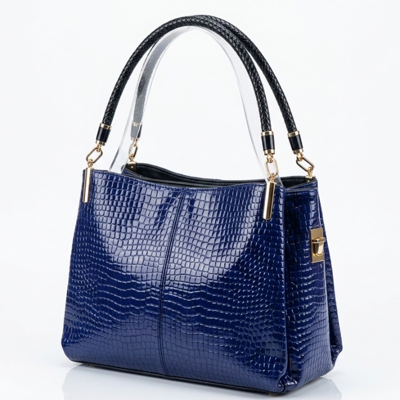 AG branded  Premium Royal Blue Croco-Embossed