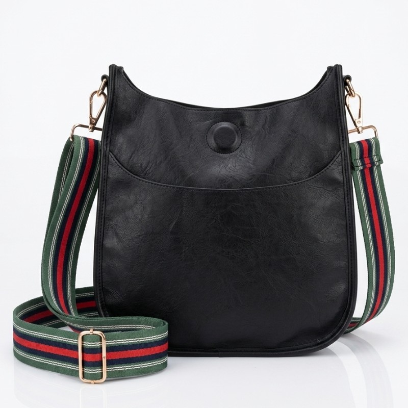 Vegan Leather Crossbody Messenger Bag