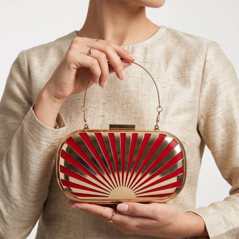 Red gold clutch  - view 2