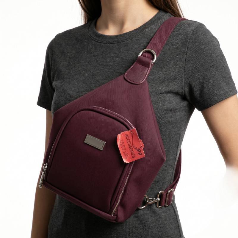 Beautiful Stylish Triangle-Shaped girl Sling Crossbody Bag - view 2