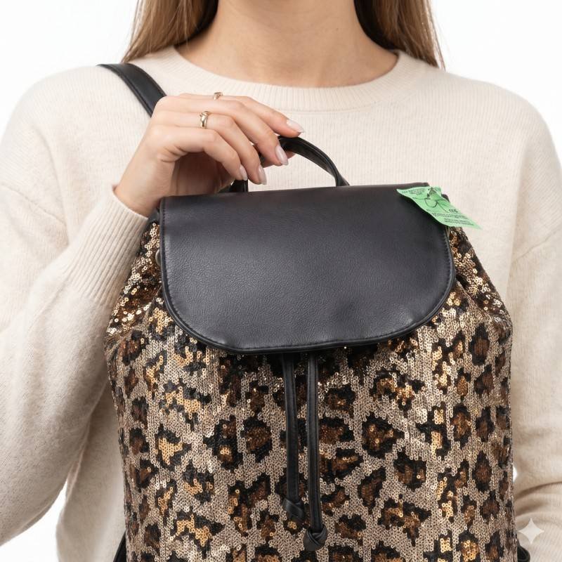 Tiger print sequence bagpack - view 2