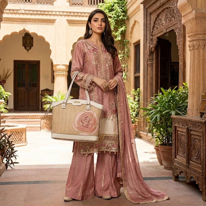 Beautiful Straw+leather Handbag - view 2