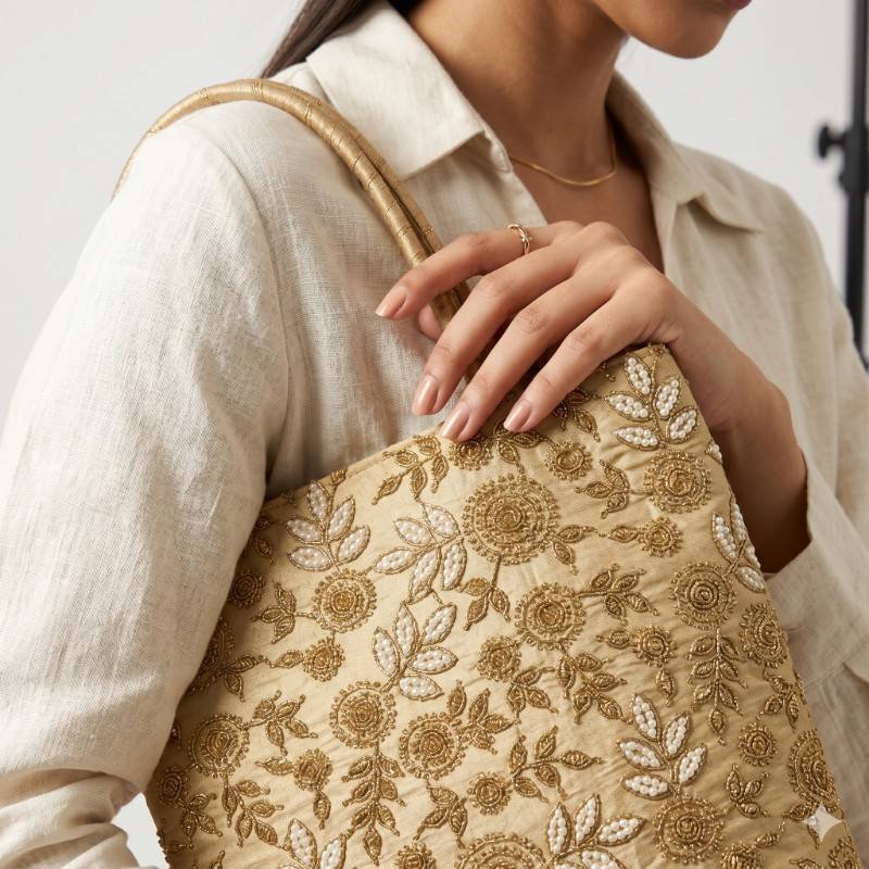 Fully Embroidered beautiful Tote bag - view 2
