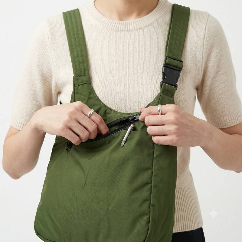 Green Decent look parachutic Handbag - view 2