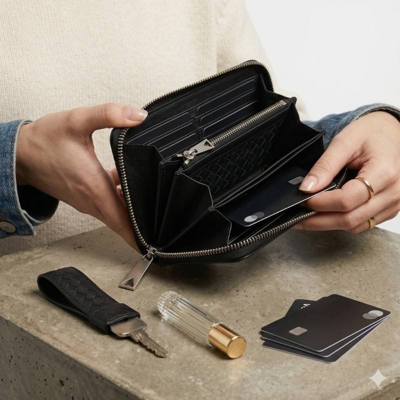 The Classic Black Woven Clutch - view 2