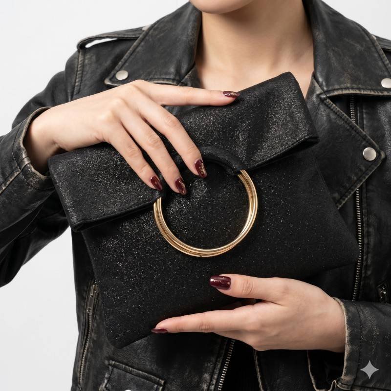 Black 2in1 hand  Bag +clutch - view 2