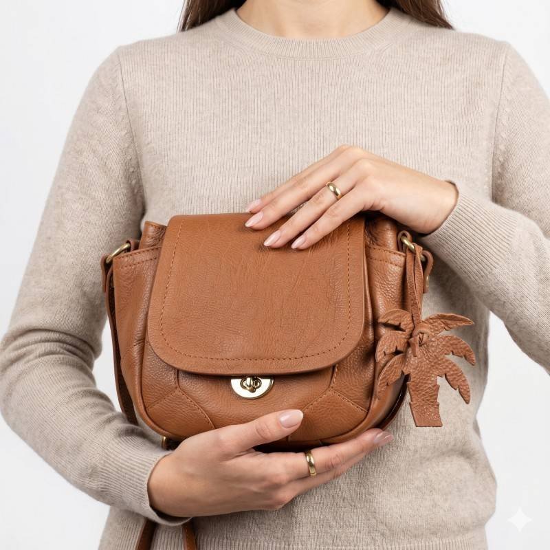Chocolaty brown leather Crossbody - view 2