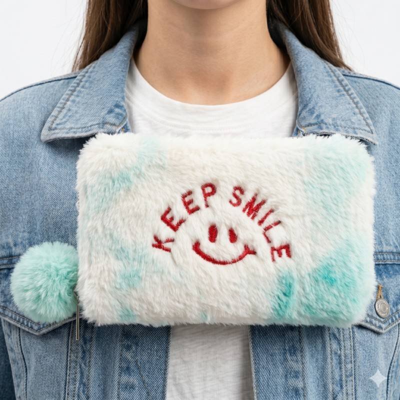 Beautiful minky fur cute wallet - view 2