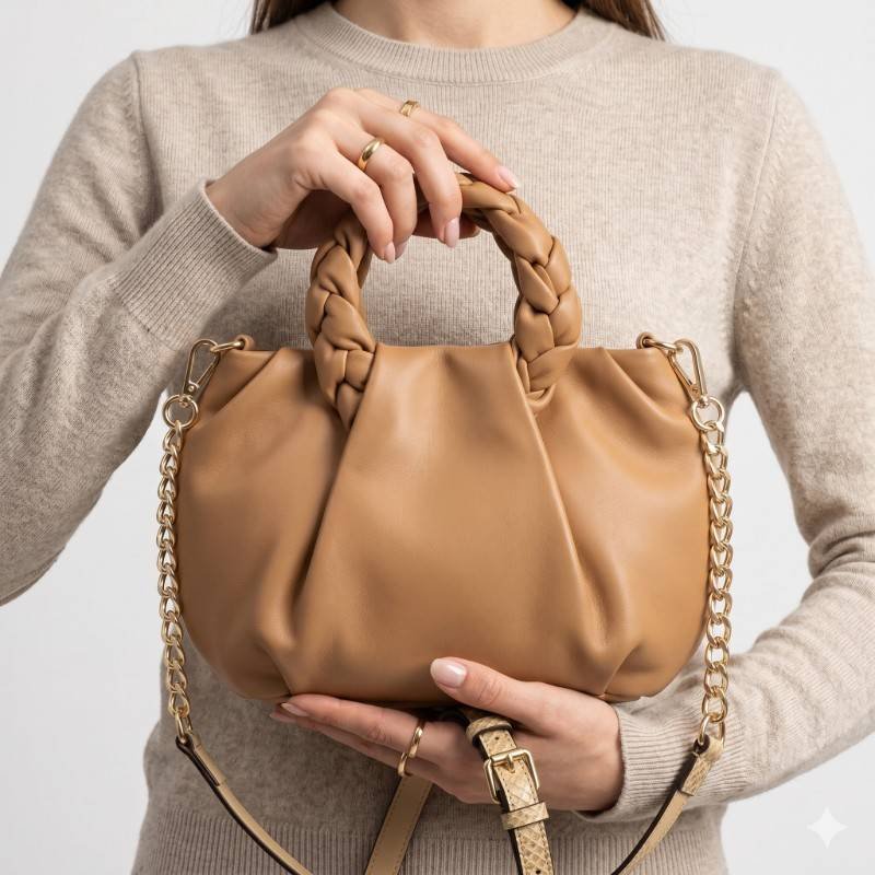 Bucket style soft leather Crossbody - view 2