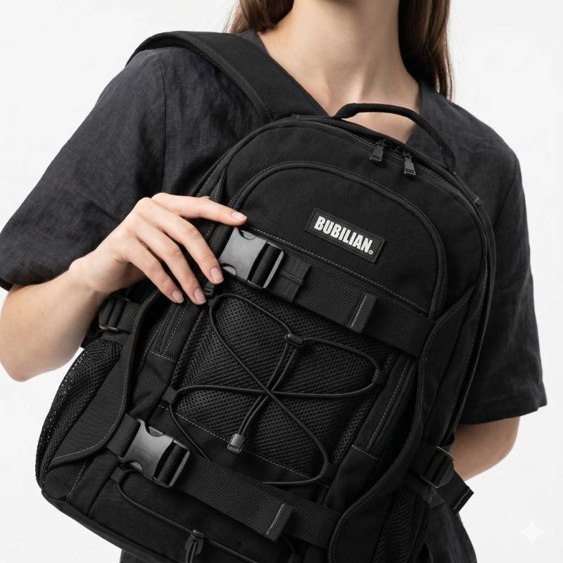 Black Bubilian Luxury Backpack. - view 2