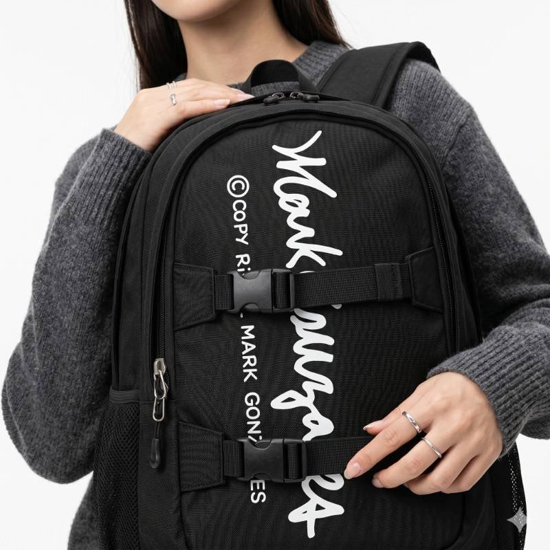 Mark Gonzales branded black laptop backpack - view 2