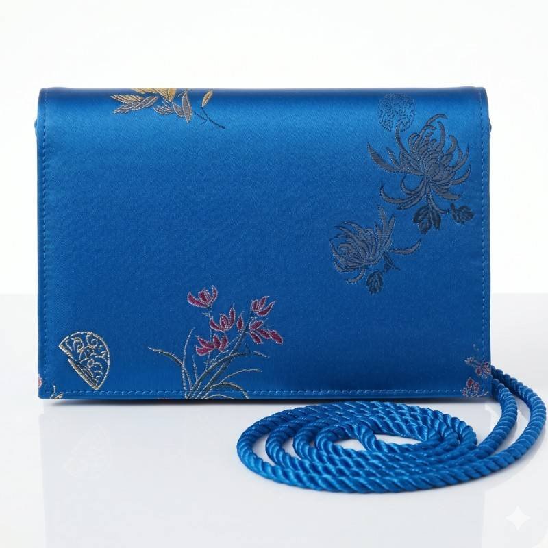 Beautiful blue embroidery crossbody - view 2