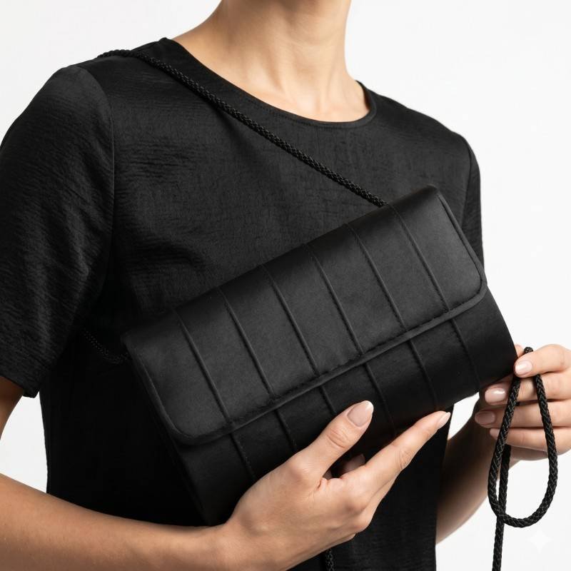 Beautiful black crossbody+ clutch - view 2