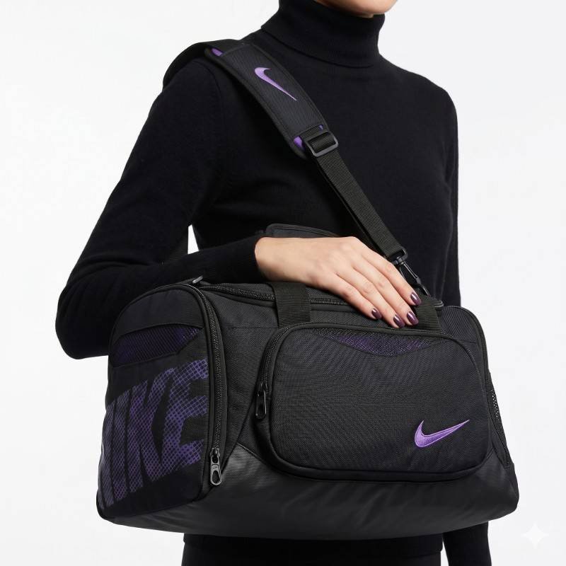 Nike Brasilia duffel bag, typically used for gym gear or travel. - view 2