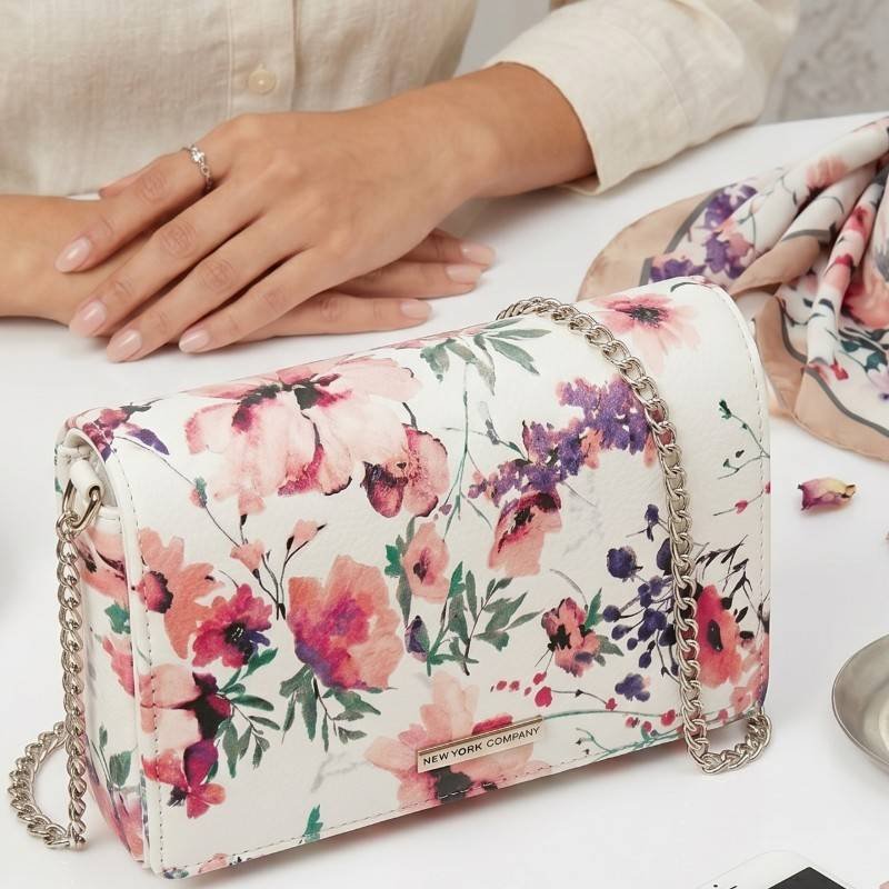 White floral print stylish branded Crossbody - view 2