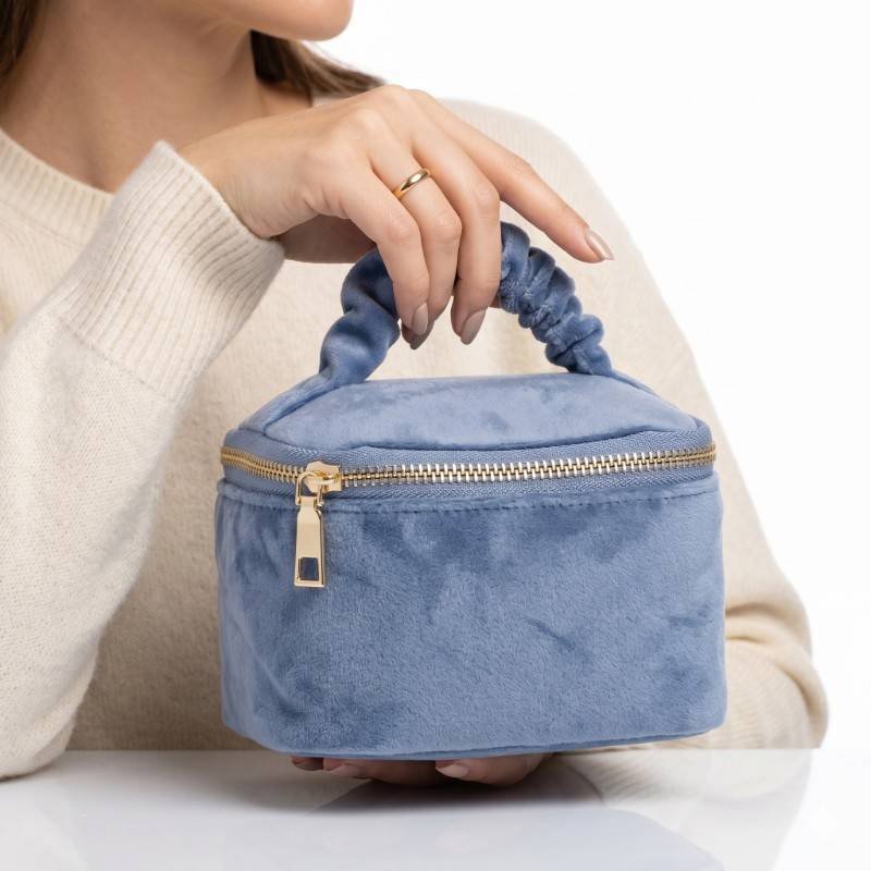 A New Day Cube Zippered Jewelry Organizer, a small velvet case - view 2