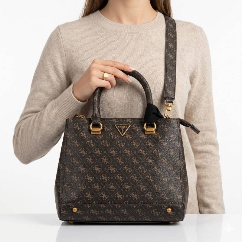 Guess signature coded branded hand bag - view 2