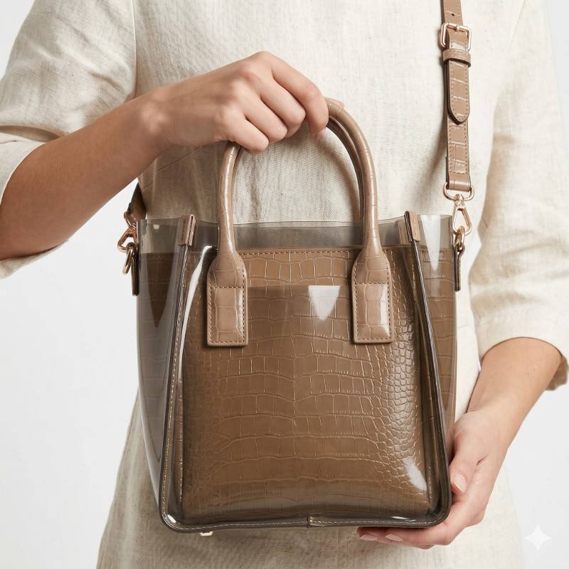 Beautiful transparent hand carry bag - view 2