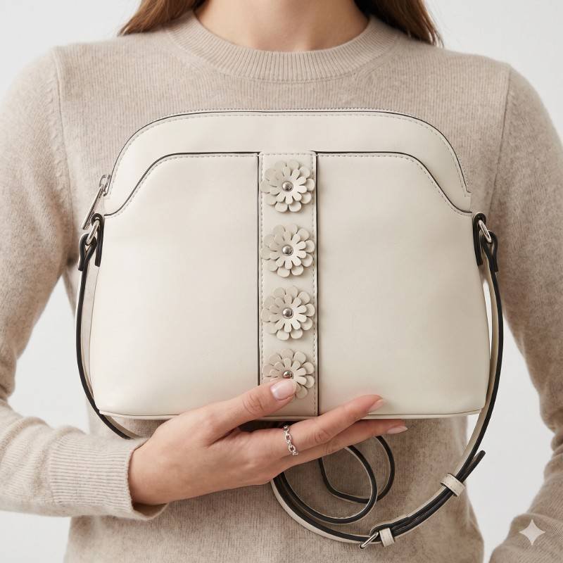 Nine west camera ready floral applique cross body bag - view 2
