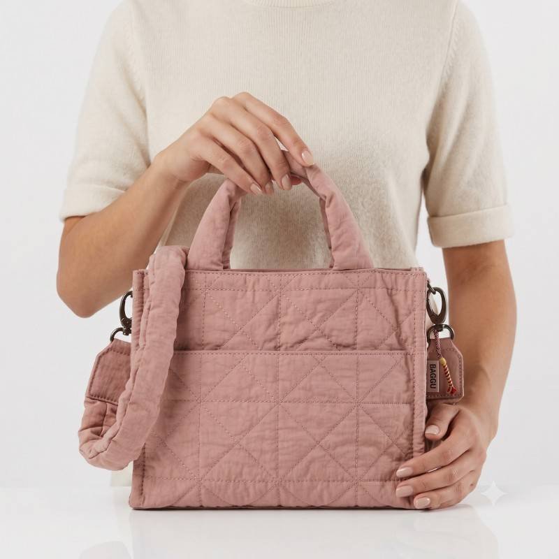 Tote bag in coffe brown shade - view 2