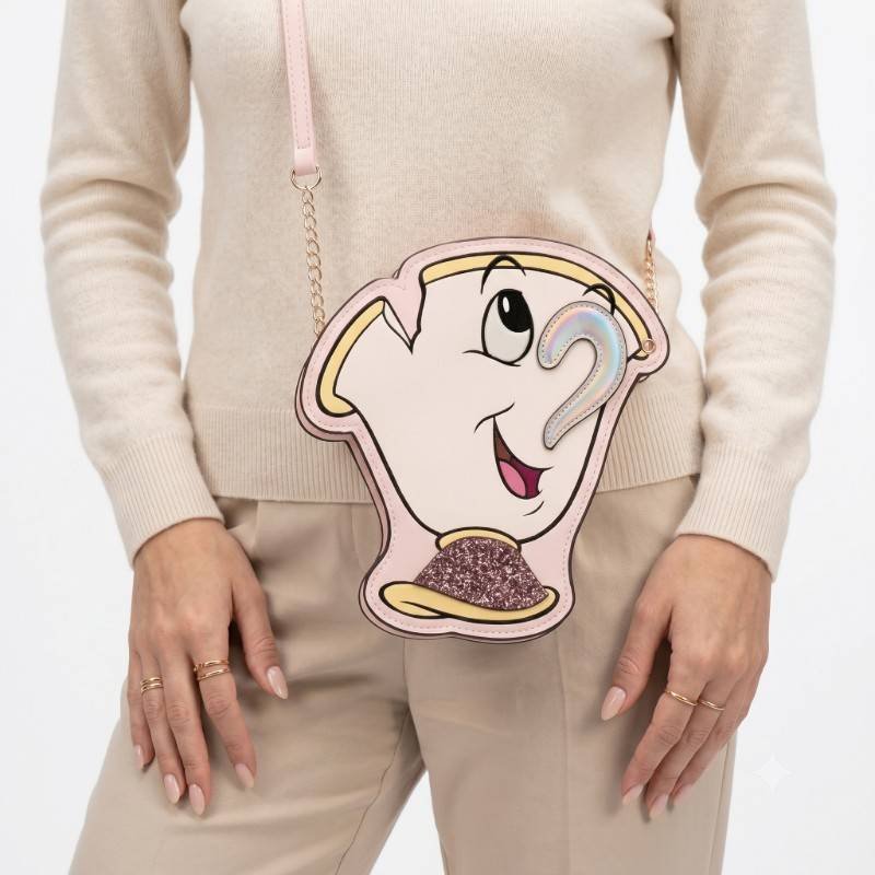 pink Primark Disney Beauty and the Beast Chip crossbody bag. - view 2