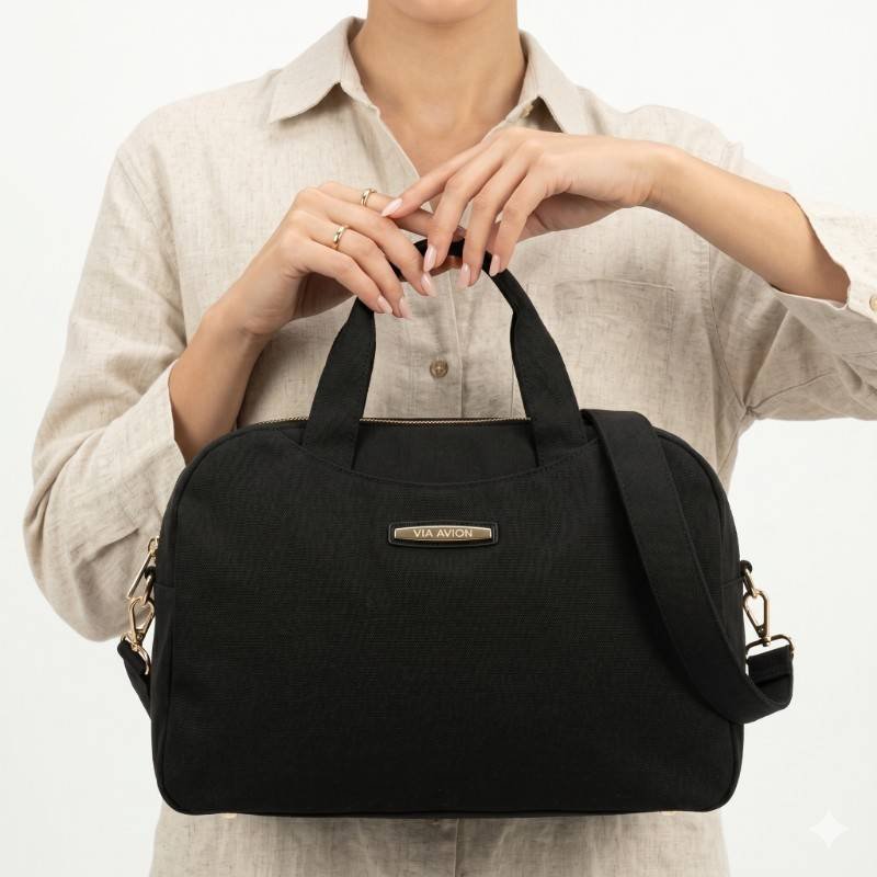 High quality big size black branded travel bag  - view 2